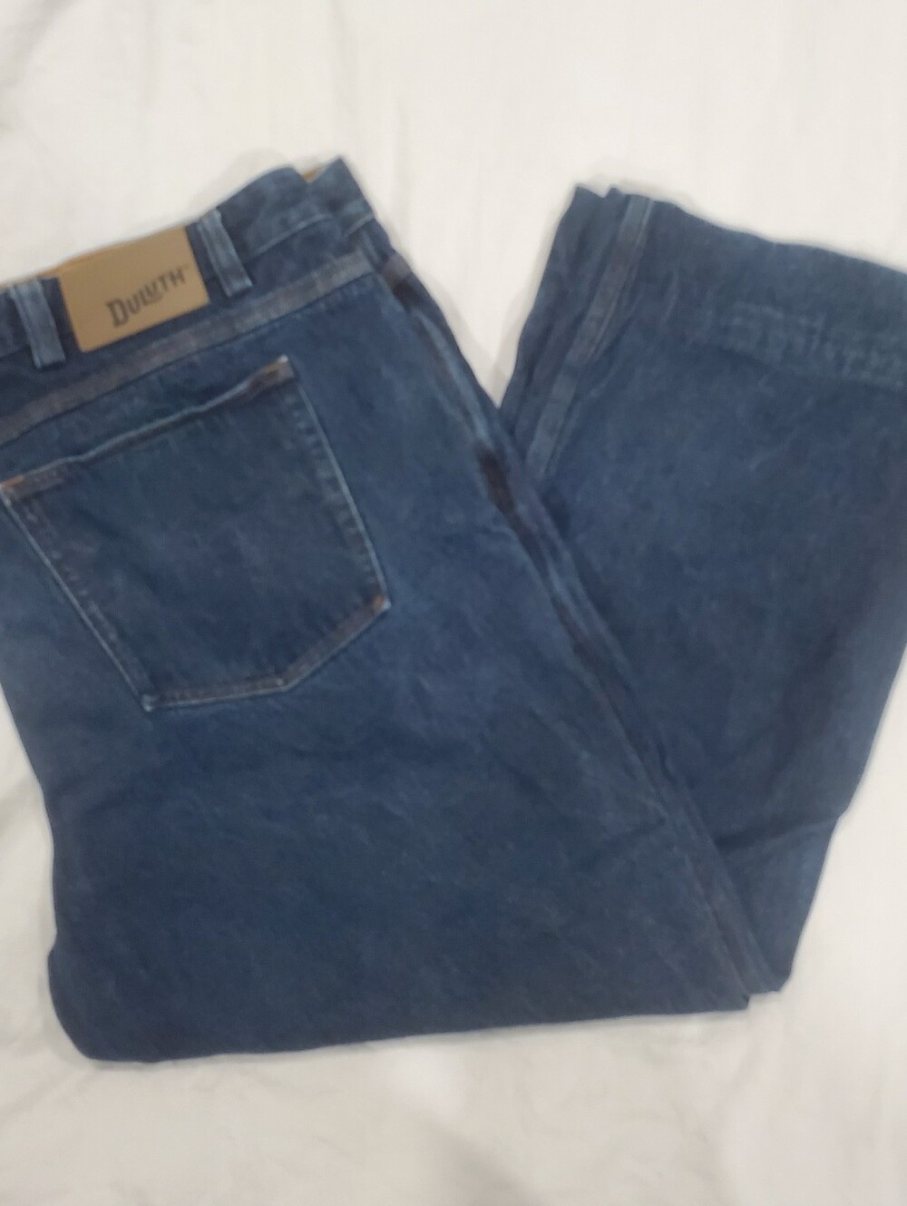 Duluth Trading Co. Ballroom Relaxed Fit Jeans Men's 46x32 Blue Workwear Denim